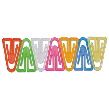 Baumgartens® Plastiklips Paper Clips, Medium (no. 4), Assorted Colors, 500-box freeshipping - TVN Wholesale